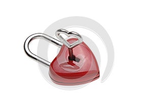 Tiny heart-shaped lock, padlock,