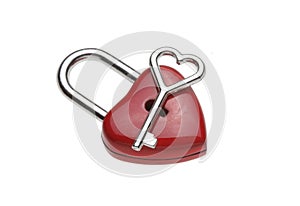 Tiny heart-shaped lock, padlock