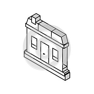 tiny home house isometric icon vector illustration