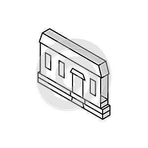 tiny home isometric icon vector illustration