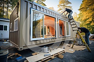 Tiny Home Magic: Construction of a Stylish Container House from Shipping Container.