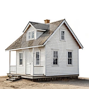 Tiny house isolated on white background