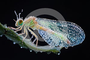 Iridescent Dragonfly Close Up