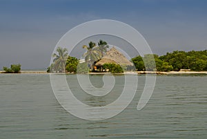 A tiny island in the caribbean Archipelago san Bernardo near Tolu, Colombia photo