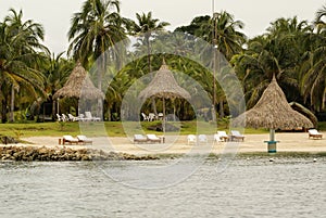 A tiny island in the caribbean Archipelago san Bernardo near Tolu, Colombia photo