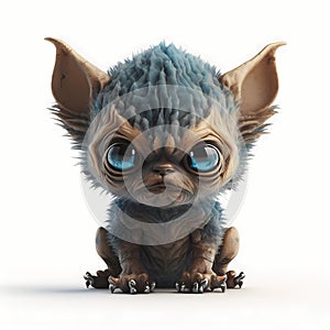 Tiny Monster Cat. Generative AI