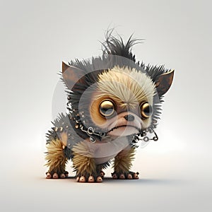 Tiny Monster Dog. Generative AI