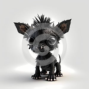 Tiny Monster Dog. Generative AI