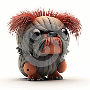 Tiny Monster Strong Dog. Generative AI