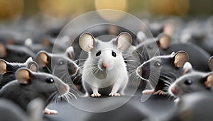 Tiny Mouse Gathering: The Mice on the Table. Generative AI