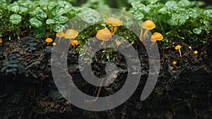 Tiny Orange Mushrooms