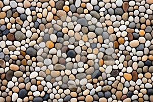 tiny pebble stone wall with uniformity