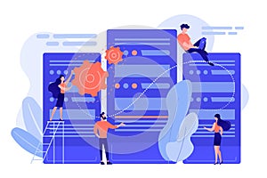 Data center concept vector illustration.
