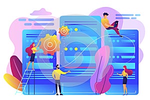 Data center concept vector illustration.