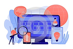 Core system development concept vector illustration.