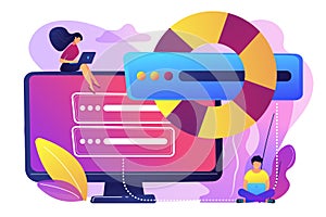 Backup server concept vector illustration.