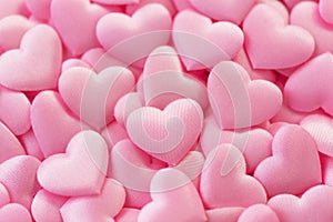 Tiny pink hearts as background. Happy Valentine's Day background