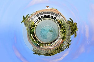 Tiny Planet Mansion Houses Sphere