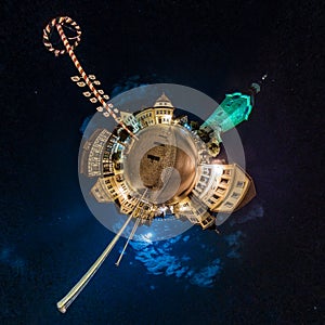Tiny Planet at midnight
