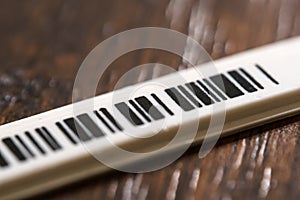 Tiny plastic security anti-theft barcode