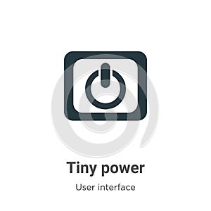 Tiny power vector icon on white background. Flat vector tiny power icon symbol sign from modern user interface collection for photo