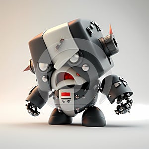 Tiny Rebel Character Robot. Generative AI