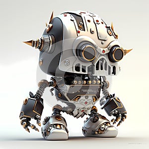 Tiny Rebel Character Robot. Generative AI