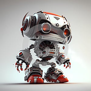 Tiny Rebel Character Robot. Generative AI