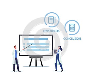 Tiny Scientists at Huge Screen Conduct Laboratory Experiment with Scientific Methods Hypothesis and Conclusion