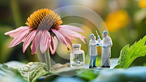 Tiny scientists study immuneboosting echinacea in huge flower