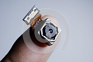 Tiny small smarthphone camera module in fingertip