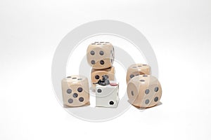 A tiny of sniper hide with dise at white