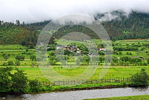 A tiny village in Tibet