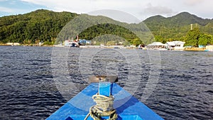 The Tip of Boat Facing Tidore Island photo