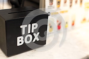 Tip Box in a Coffee Shop