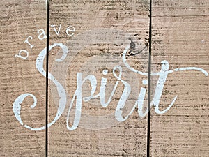 Tip about brave spirit print on wall