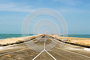 At the tip of Dhanushkodi!