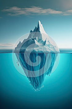 Tip of the iceberg. Business concept. generative ai. Iceberg. Success business metaphor