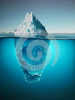 Tip of the iceberg. Business concept. generative ai. Iceberg. Success business metaphor