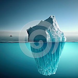 Tip of the iceberg. Business concept. generative ai. Iceberg. Success business metaphor