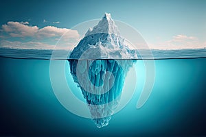 Tip of the iceberg. Business concept. generative ai. Iceberg. Success business metaphor