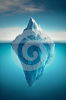 Tip of the iceberg. Business concept. generative ai. Iceberg. Success business metaphor