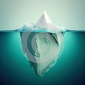 Tip of the iceberg. Business concept. generative ai. Iceberg. Success business metaphor