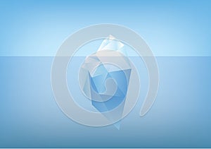 Tip of the iceberg illustration -low poly /polygon graphic