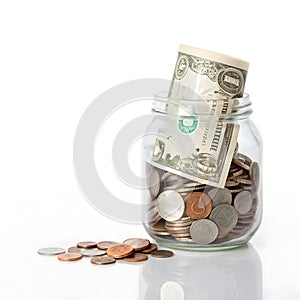 Tip jar isolated on transparent background