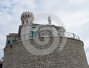 At the tip of the peninsula in Piran is the Church of St. Clement and a lighthouse