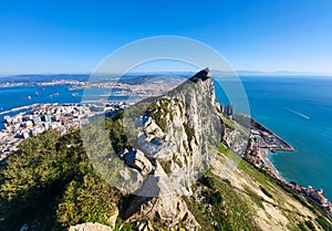 The tip of the rock of Gibraltar, United Kingdom