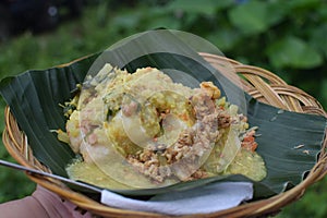 Tipat blayag delicious typical culinary delights from Buleleng, Bali