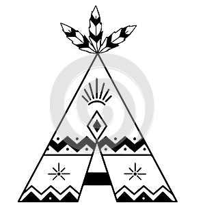 Tipi teepee vector eps illustration by crafteroks