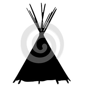 Tipi teepee vector eps illustration by crafteroks